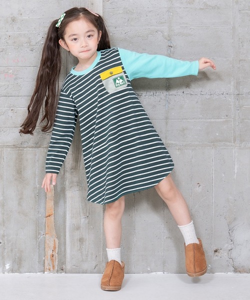 RAGMART（ラグマート）の「ナイロンポケットワンピース（ワンピース・キッズ・イエロー/グリーン・80ｃｍ/90cm/95cm）」の3枚目の写真