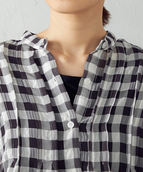 Comme　Ca　Mature（コムサマチュア）の「＜ウォッシャブル＞ギンガムチェック　ブラウス（シャツ/ブラウス・レディース・ブラック/チェック・FREE）」の11枚目の写真