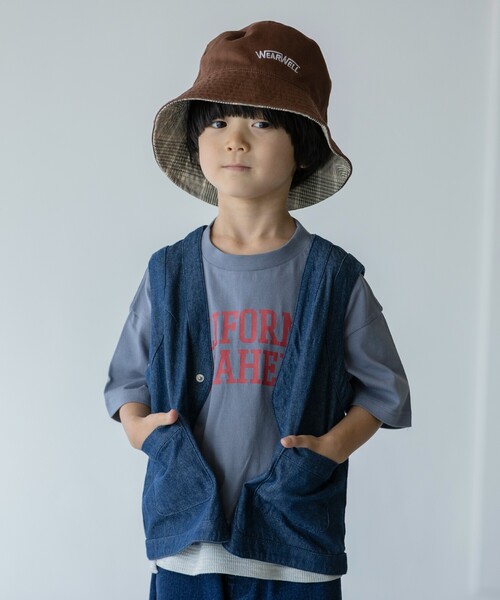 THE SHOP TK (ザ ショップ ティーケー )の「【110‐150/洗濯機で洗える!】ポケット付きデニムベスト(ベスト・キッズ・ネイビー・11/12/15 /13/14)」の2枚目の写真