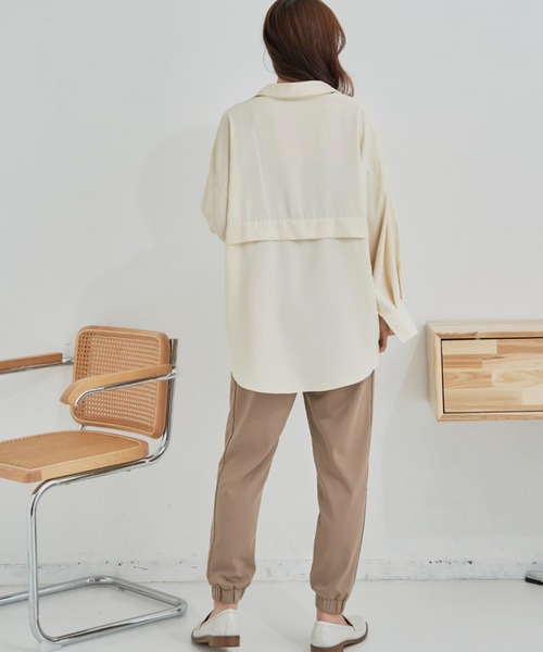 CLEARIMPRESSION （クリアインプレッション）の「マットポリエステルジョガーパンツ（その他パンツ・レディース・ブラック/モカ・FREE）」の15枚目の写真