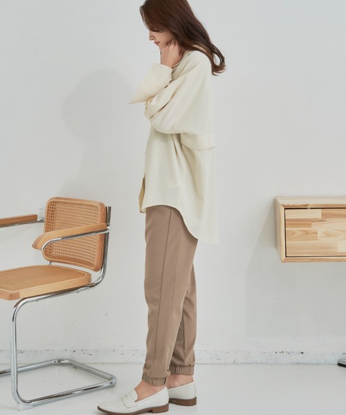 CLEARIMPRESSION （クリアインプレッション）の「マットポリエステルジョガーパンツ（その他パンツ・レディース・ブラック/モカ・FREE）」の14枚目の写真