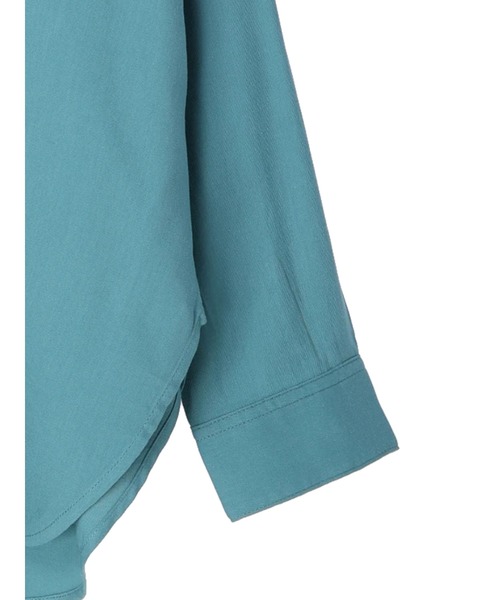 AMERICAN HOLIC（アメリカンホリック）の「とろみバックタックBIGシャツ（シャツ/ブラウス・レディース・チャコールグレー/ピンク/グリーン/ライトベージュ・M/L）」の14枚目の写真