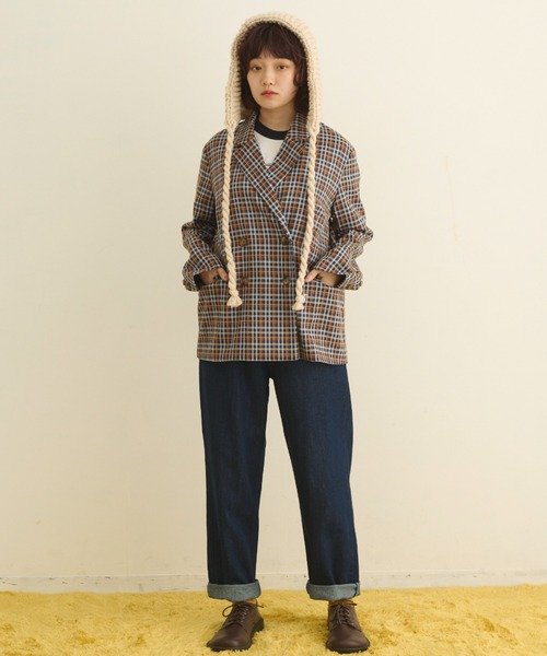 MERLOT（メルロー）の「フリルウエストデニムパンツ（デニムパンツ・レディース・ブルー/インディゴブルー・FREE）」の8枚目の写真