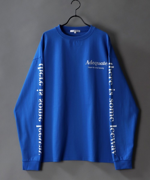 SITRY（シトリー）の「oversize sleeve print long sleeve T-shirt/オーバーサイズ 袖プリント ロングスリーブTシャツ（Tシャツ/カットソー・メンズ・ホワイト/ブラック/グリーン/ブルー・M/L）」の4枚目の写真