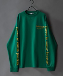 oversize sleeve print long sleeve T-shirt/オーバーサイズ 袖プリント ロングスリーブTシャツ