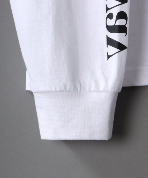 SITRY（シトリー）の「oversize sleeve print long sleeve T-shirt/オーバーサイズ 袖プリント ロングスリーブTシャツ（Tシャツ/カットソー・メンズ・ホワイト/ブラック/グリーン/ブルー・M/L）」の9枚目の写真