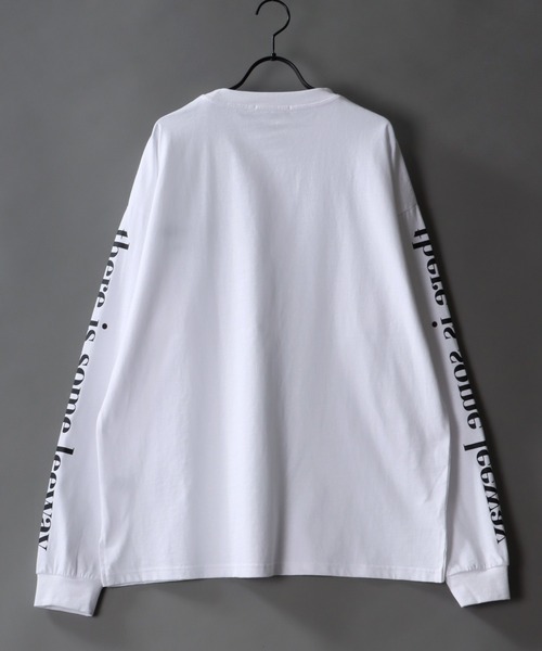 SITRY（シトリー）の「oversize sleeve print long sleeve T-shirt/オーバーサイズ 袖プリント ロングスリーブTシャツ（Tシャツ/カットソー・メンズ・ホワイト/ブラック/グリーン/ブルー・M/L）」の11枚目の写真