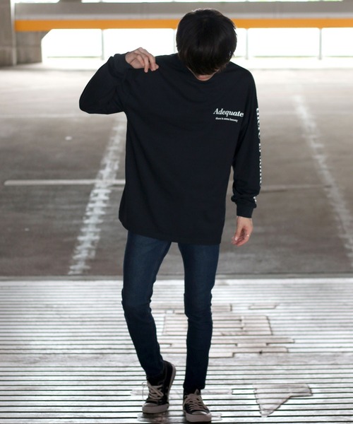 SITRY（シトリー）の「oversize sleeve print long sleeve T-shirt/オーバーサイズ 袖プリント ロングスリーブTシャツ（Tシャツ/カットソー・メンズ・ホワイト/ブラック/グリーン/ブルー・M/L）」の22枚目の写真