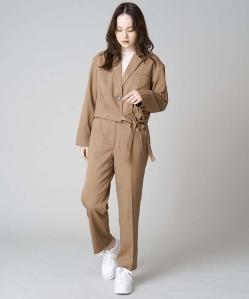 A de a.v.v（アードアー・ヴェ・ヴェ）の「［SET UP対応］ウエストベルトテーラードジャケット（テーラードジャケット・レディース・ベージュ/グリーン/ブラック・38/36）」の19枚目の写真