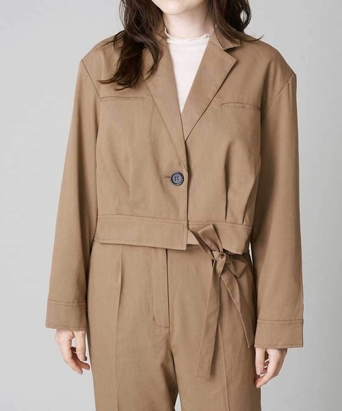 A de a.v.v（アードアー・ヴェ・ヴェ）の「［SET UP対応］ウエストベルトテーラードジャケット（テーラードジャケット・レディース・ベージュ/グリーン/ブラック・38/36）」の10枚目の写真