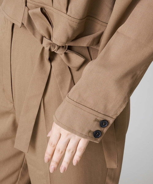 A de a.v.v（アードアー・ヴェ・ヴェ）の「［SET UP対応］ウエストベルトテーラードジャケット（テーラードジャケット・レディース・ベージュ/グリーン/ブラック・38/36）」の16枚目の写真