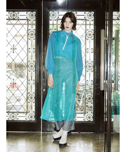 jouetie（ジュエティ）の「シアーロングタンク（タンクトップ・レディース・ブラック/パープル/イエロー/ブルー・MEDIUM）」の2枚目の写真