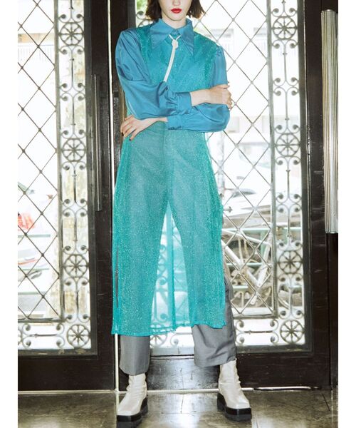 jouetie（ジュエティ）の「シアーロングタンク（タンクトップ・レディース・ブラック/パープル/イエロー/ブルー・MEDIUM）」の12枚目の写真