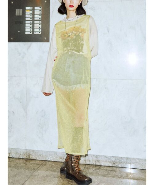 LGB ルグランブルー タイダイ ロング タンクトップ レディース 0 レースレディース Lace Ladies カップ付きタンクトップ トップス