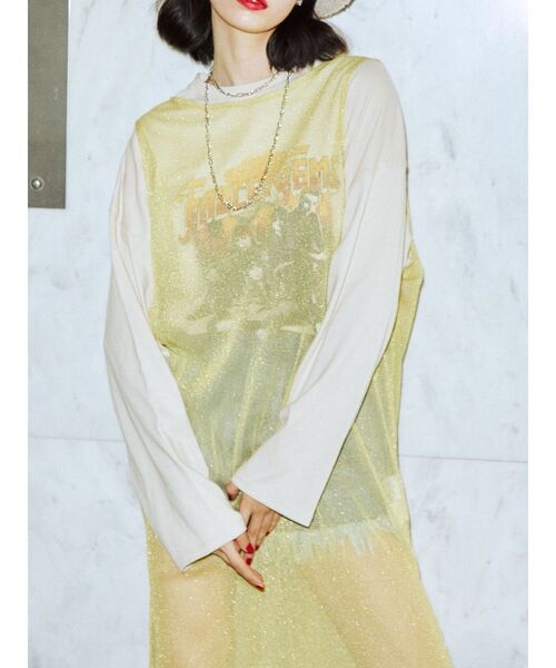 jouetie（ジュエティ）の「シアーロングタンク（タンクトップ・レディース・ブラック/パープル/イエロー/ブルー・MEDIUM）」の20枚目の写真