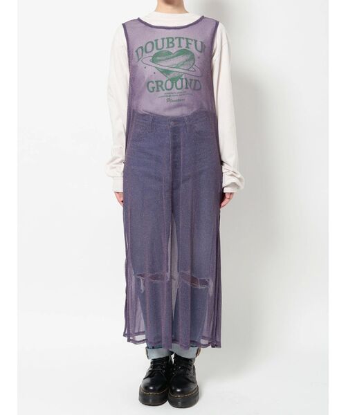 jouetie（ジュエティ）の「シアーロングタンク（タンクトップ・レディース・ブラック/パープル/イエロー/ブルー・MEDIUM）」の21枚目の写真