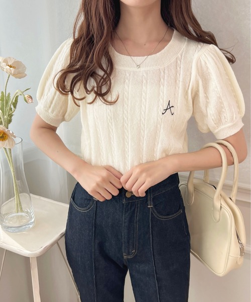 apres jour(アプレジュール)の「ケーブルニットトップス【ZOZOTOWN限定アイテム】(ニット/セーター・レディース・オフホワイト/ミント/ラベンダー/ピンク・フリー/X-LARGE)」の16枚目の写真