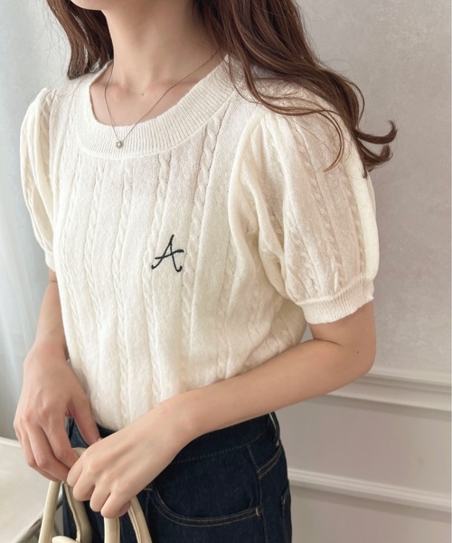 apres jour(アプレジュール)の「ケーブルニットトップス【ZOZOTOWN限定アイテム】(ニット/セーター・レディース・オフホワイト/ミント/ラベンダー/ピンク・フリー/X-LARGE)」の12枚目の写真