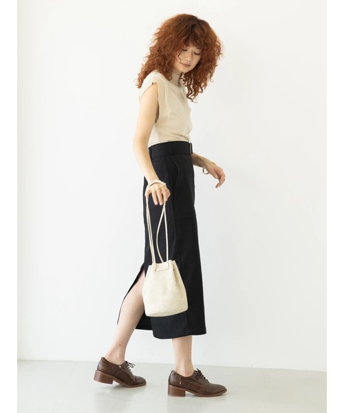 koe（コエ）の「型押しペイズリー柄巾着ショルダーバッグ*（トートバッグ・レディース・ブラウン/カーキ/アイボリー・FREE）」の22枚目の写真