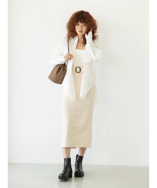 koe（コエ）の「型押しペイズリー柄巾着ショルダーバッグ*（トートバッグ・レディース・ブラウン/カーキ/アイボリー・FREE）」の4枚目の写真