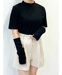 WC（ダブル シー）の「アームカバーリブトップス（Tシャツ/カットソー・レディース）」