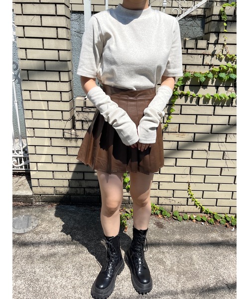 WC(ダブル シー)の「アームカバーリブトップス(Tシャツ/カットソー・レディース・グリーン/オートミール/パープル/ブラック・FREE)」の15枚目の写真
