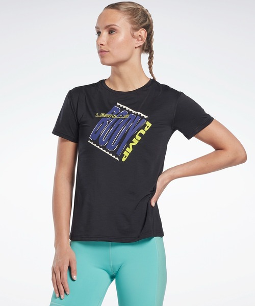 Reebok（リーボック）の「レズミルズR ボディ パンプR アクティブチル アスレチック Tシャツ  / Les MillsR BodyPumpR ACTIVCHILL Athletic Tee （Tシャツ/カットソー・レディース・ブラック・LARGE/MEDIUM/SMALL/X-SMALL/X-LARGE）」の6枚目の写真