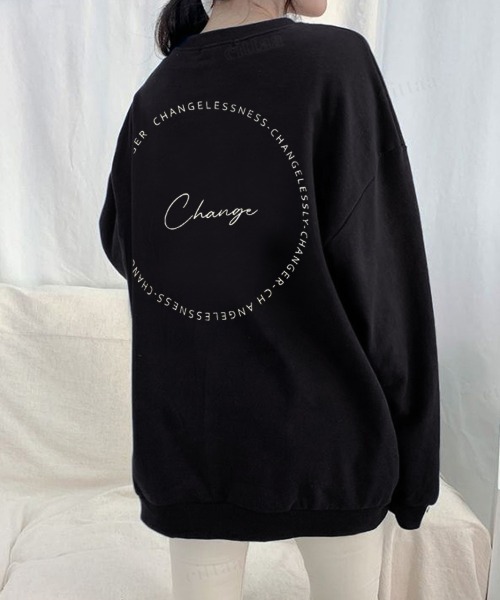 Dalfwin(ダールフィン)の「2022 AW 秋冬 韓国ファッション スウェット レディース Changeサークルロゴスウェット オーバーサイズ トレーナー ビックシルエット(スウェット・レディース・ブラック/ブルー/クリーム/ホワイト系その他・FREE)」の8枚目の写真