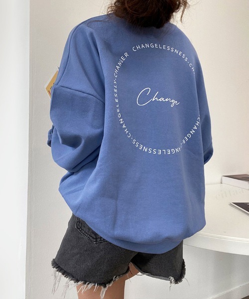 Dalfwin(ダールフィン)の「2022 AW 秋冬 韓国ファッション スウェット レディース Changeサークルロゴスウェット オーバーサイズ トレーナー ビックシルエット(スウェット・レディース・ブラック/ブルー/クリーム/ホワイト系その他・FREE)」の10枚目の写真