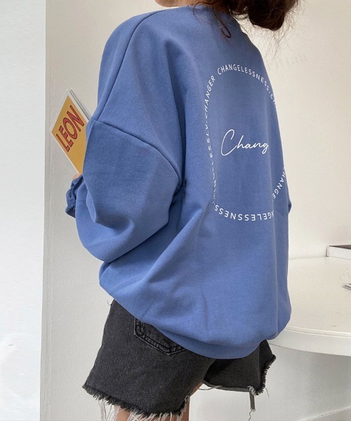 Dalfwin(ダールフィン)の「2022 AW 秋冬 韓国ファッション スウェット レディース Changeサークルロゴスウェット オーバーサイズ トレーナー ビックシルエット(スウェット・レディース・ブラック/ブルー/クリーム/ホワイト系その他・FREE)」の12枚目の写真