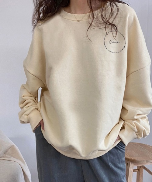 Dalfwin(ダールフィン)の「2022 AW 秋冬 韓国ファッション スウェット レディース Changeサークルロゴスウェット オーバーサイズ トレーナー ビックシルエット(スウェット・レディース・ブラック/ブルー/クリーム/ホワイト系その他・FREE)」の16枚目の写真