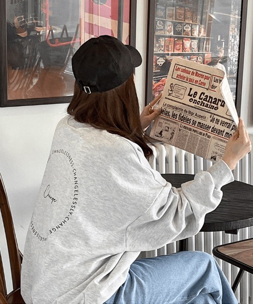 Dalfwin(ダールフィン)の「2022 AW 秋冬 韓国ファッション スウェット レディース Changeサークルロゴスウェット オーバーサイズ トレーナー ビックシルエット(スウェット・レディース・ブラック/ブルー/クリーム/ホワイト系その他・FREE)」の20枚目の写真