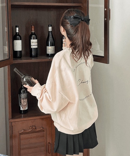 Dalfwin(ダールフィン)の「2022 AW 秋冬 韓国ファッション スウェット レディース Changeサークルロゴスウェット オーバーサイズ トレーナー ビックシルエット(スウェット・レディース・ブラック/ブルー/クリーム/ホワイト系その他・FREE)」の15枚目の写真