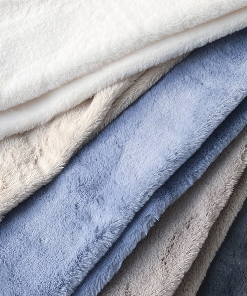 AS KNOW AS plus（アズノゥアズプラス）の「♪エコファーマフラー（マフラー・レディース・チャコールグレー/アイボリー/モカ/ダークブルー/グレイッシュベージュ/ブラック・FREE）」の8枚目の写真