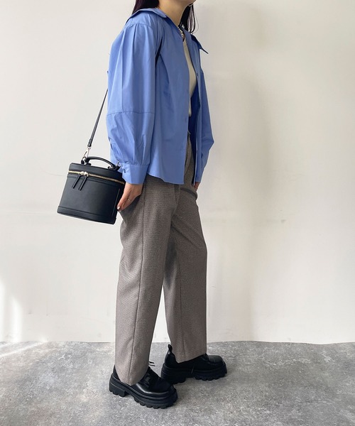 179/WG（イチナナキュウダブルジー）の「厚底スクエアレースアップシューズ（ローファー・レディース・オフホワイト/ブラック・M/L）」の18枚目の写真