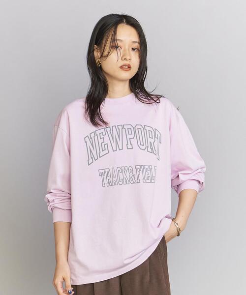 BEAUTY&YOUTH UNITED ARROWS(ビューティーアンドユースユナイテッドアローズ)の「コットン ヴィンテージライク ロゴ ロングスリーブ Tシャツ(Tシャツ/カットソー・レディース・ホワイト/ダークグレー/ライトピンク・FREE)」の3枚目の写真