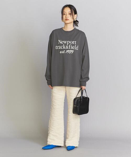 BEAUTY&YOUTH UNITED ARROWS(ビューティーアンドユースユナイテッドアローズ)の「コットン ヴィンテージライク ロゴ ロングスリーブ Tシャツ(Tシャツ/カットソー・レディース・ホワイト/ダークグレー/ライトピンク・FREE)」の4枚目の写真
