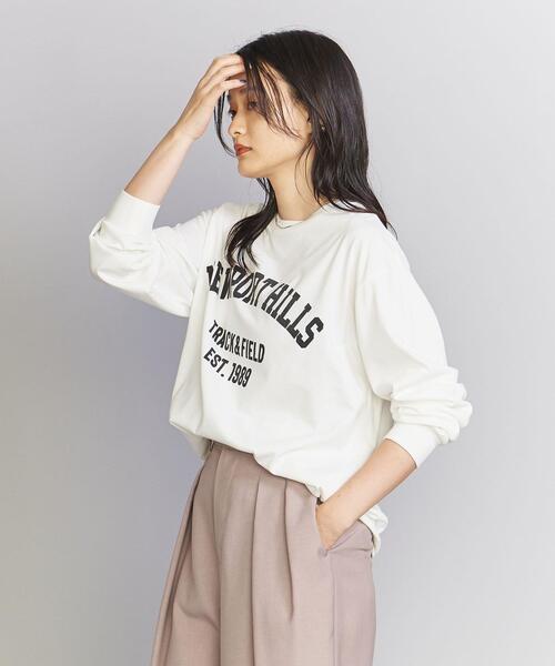 BEAUTY&YOUTH UNITED ARROWS(ビューティーアンドユースユナイテッドアローズ)の「コットン ヴィンテージライク ロゴ ロングスリーブ Tシャツ(Tシャツ/カットソー・レディース・ホワイト/ダークグレー/ライトピンク・FREE)」の8枚目の写真