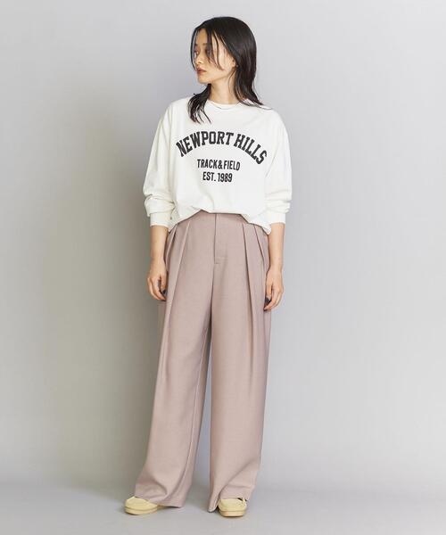 BEAUTY&YOUTH UNITED ARROWS(ビューティーアンドユースユナイテッドアローズ)の「コットン ヴィンテージライク ロゴ ロングスリーブ Tシャツ(Tシャツ/カットソー・レディース・ホワイト/ダークグレー/ライトピンク・FREE)」の22枚目の写真