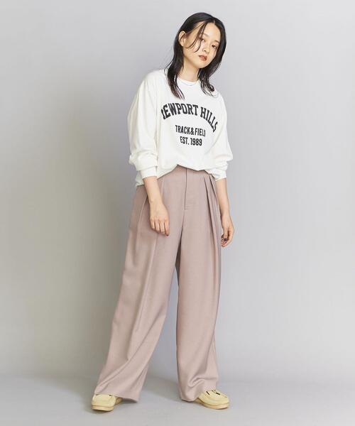 BEAUTY&YOUTH UNITED ARROWS(ビューティーアンドユースユナイテッドアローズ)の「コットン ヴィンテージライク ロゴ ロングスリーブ Tシャツ(Tシャツ/カットソー・レディース・ホワイト/ダークグレー/ライトピンク・FREE)」の12枚目の写真