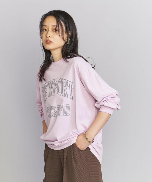BEAUTY&YOUTH UNITED ARROWS(ビューティーアンドユースユナイテッドアローズ)の「コットン ヴィンテージライク ロゴ ロングスリーブ Tシャツ(Tシャツ/カットソー・レディース・ホワイト/ダークグレー/ライトピンク・FREE)」の5枚目の写真