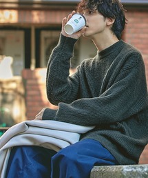 MONO-MART | モヘアライクシャギービッグシルエットクルーネックプルオーバーニット(ニット/セーター)