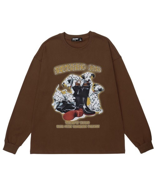 Ressaca(レサーカ)の「ダルメシアン ロゴプリント ロンT(Tシャツ/カットソー・レディース・ホワイト/ブラック/ブラウン・M/L/XL)」の1枚目の写真