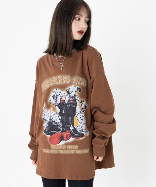 Ressaca(レサーカ)の「ダルメシアン ロゴプリント ロンT(Tシャツ/カットソー・レディース・ホワイト/ブラック/ブラウン・M/L/XL)」の8枚目の写真