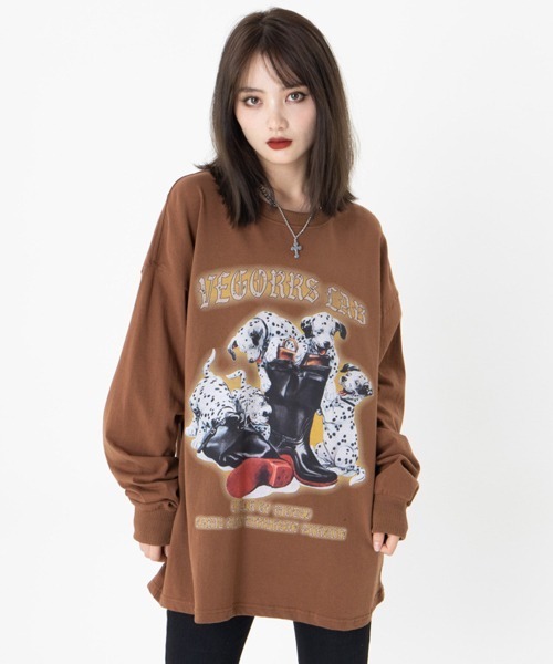 Ressaca(レサーカ)の「ダルメシアン ロゴプリント ロンT(Tシャツ/カットソー・レディース・ホワイト/ブラック/ブラウン・M/L/XL)」の10枚目の写真