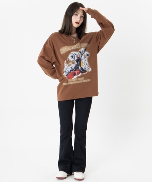 Ressaca(レサーカ)の「ダルメシアン ロゴプリント ロンT(Tシャツ/カットソー・レディース・ホワイト/ブラック/ブラウン・M/L/XL)」の12枚目の写真