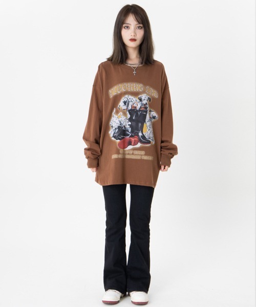 Ressaca(レサーカ)の「ダルメシアン ロゴプリント ロンT(Tシャツ/カットソー・レディース・ホワイト/ブラック/ブラウン・M/L/XL)」の15枚目の写真