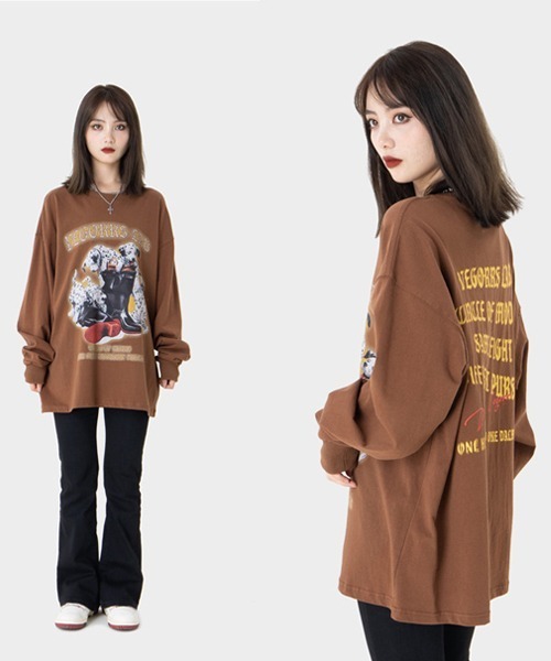 Ressaca(レサーカ)の「ダルメシアン ロゴプリント ロンT(Tシャツ/カットソー・レディース・ホワイト/ブラック/ブラウン・M/L/XL)」の16枚目の写真