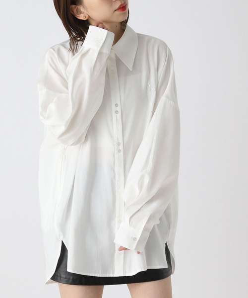 Heather(ヘザー)の「ピーチ起毛シャツ 171772(シャツ/ブラウス・レディース・オフホワイト/ブラック/ライトグレー・FREE)」の10枚目の写真