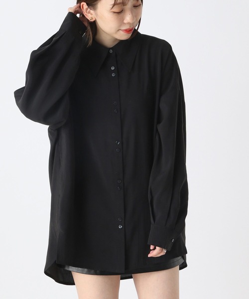 Heather(ヘザー)の「ピーチ起毛シャツ 171772(シャツ/ブラウス・レディース・オフホワイト/ブラック/ライトグレー・FREE)」の15枚目の写真